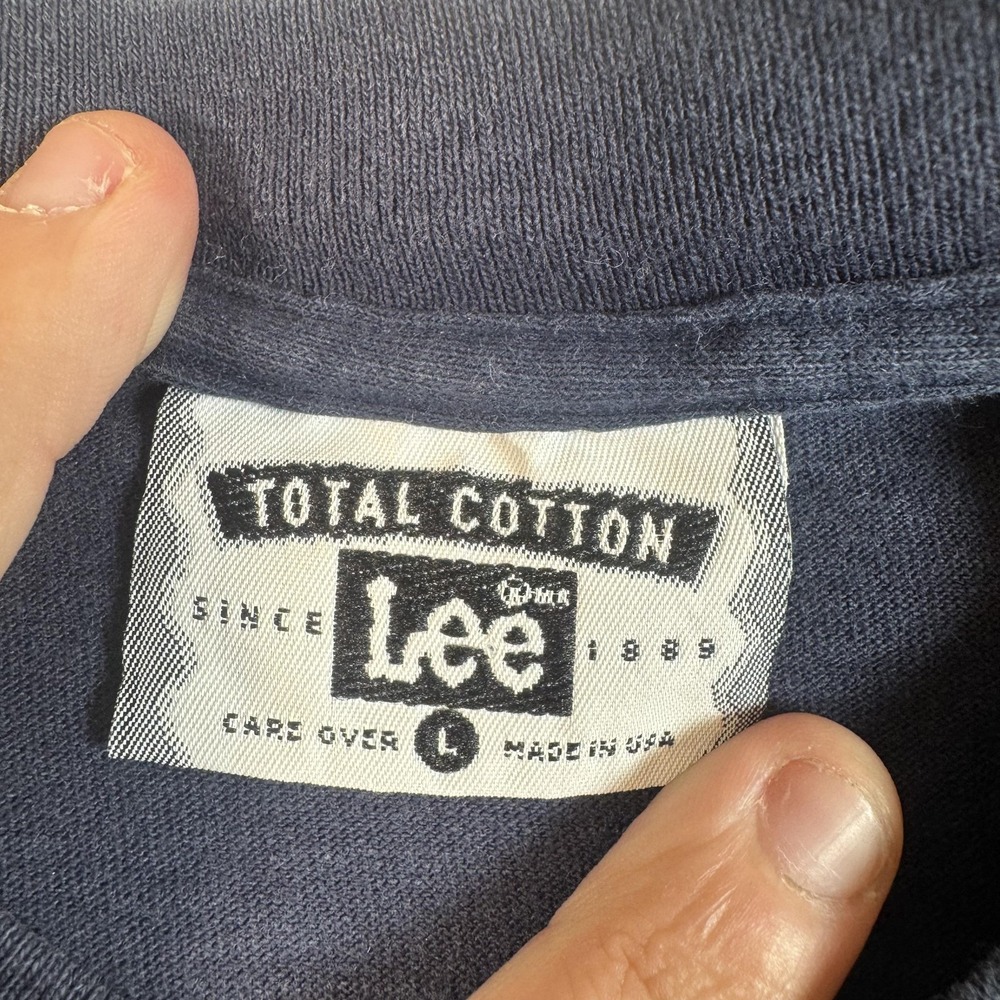 Vintage Lee Shirt Mens Large Blue Bar Harbor Maine‎ Embroidered Tee 90s USA - Picture 2 of 6